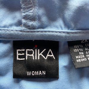 Nice 2X Cotton Hooded Windbreaker by Erika NWT